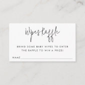 Raffle Ticket Baby shower-kaart wissen Informatiekaartje (Voorkant)
