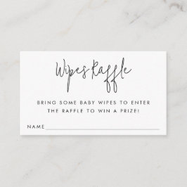 Raffle Ticket Baby shower-kaart wissen Informatiekaartje