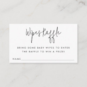 Raffle Ticket Baby shower-kaart wissen Informatiekaartje