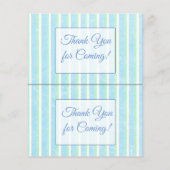 Raffle Ticket Baby shower met blauwe en groene str Flyer (Achterkant)