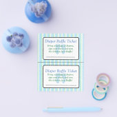 Raffle Ticket Baby shower met blauwe en groene str Flyer (Enkel)