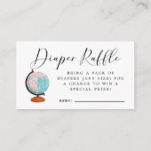 Raffle Ticket, Baby shower voor reizen Informatiekaartje (Voorkant)