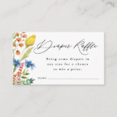 Raffle Ticket Baby shower Wilde bloemenkant Raffle Informatiekaartje (Voorkant)