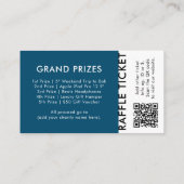 Raffle Ticket Blue QR Code Prize Draw Event Ticket (Achterkant)
