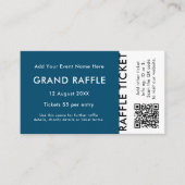 Raffle Ticket Blue QR Code Prize Draw Event Ticket (Voorkant)