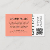 Raffle Ticket Coral QR Prize Draw Event Ticket (Achterkant)