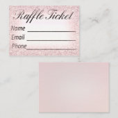Raffle Ticket Invitation Insert Informatiekaartje (Voorkant / Achterkant)