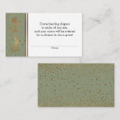 Raffle Ticket Kaarten voor Confetti en gouden  (Voorkant / Achterkant)