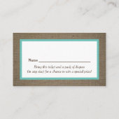 Raffle Ticket met zanddollar en papierlade (Achterkant)