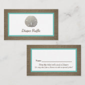 Raffle Ticket met zanddollar en papierlade (Voorkant / Achterkant)