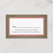 Raffle Ticket met zanddollar en papierlade (Achterkant)