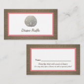 Raffle Ticket met zanddollar en papierlade (Voorkant / Achterkant)