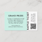 Raffle Ticket Mint QR Code Prize Draw Event Ticket (Achterkant)