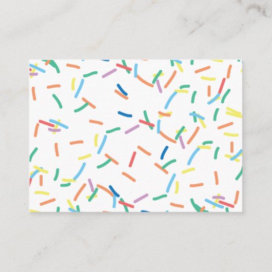 Raffle Ticket of baby Sprinkle Diaper Informatiekaartje (Achterkant)