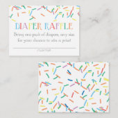 Raffle Ticket of baby Sprinkle Diaper Informatiekaartje (Voorkant / Achterkant)