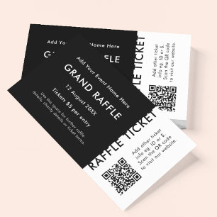 Raffle Ticket QR-codenummer Draw Event Ticket