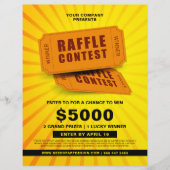 Raffle Ticket Wedstrijd Giveaway Flyer Sjabloon (Voorkant)