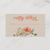 Raffle Ticket Wildflower Diaper Informatiekaartje (Voorkant)