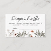 Raffle Ticket Wildflower Diaper Informatiekaartje (Voorkant)