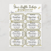 Raffle Tickets Golden Confetti Briefkaart (Voorkant)