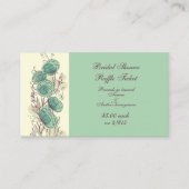 Raffle Tickets, groen en geel Vrijgezellenfeest Informatiekaartje (Voorkant)