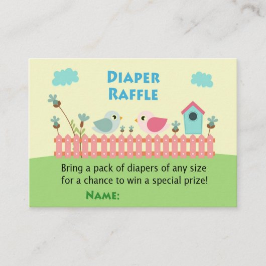 Raffle Tickets Little Bird Diaper (Voorkant)