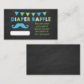 Raffle Tickets met blauw en groen karton Informatiekaartje (Voorkant / Achterkant)