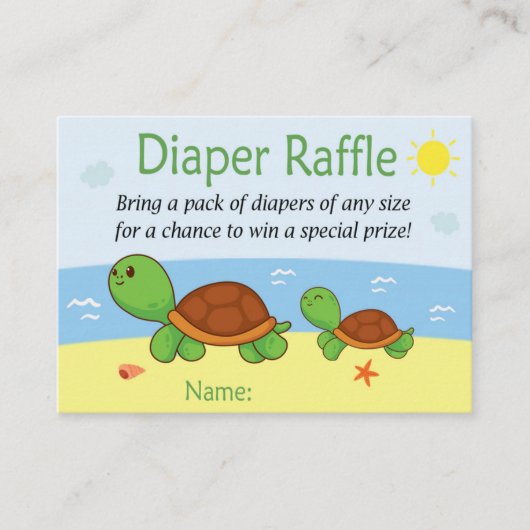 Raffle Tickets turtle Diaper (Voorkant)