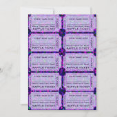 Raffle Tickets van de Paarse partij voor uitnodigi Kaart (Voorkant)