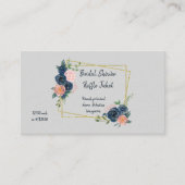 Raffle Tickets van Navy Blue en Roze Vrijgezellenf Informatiekaartje (Voorkant)