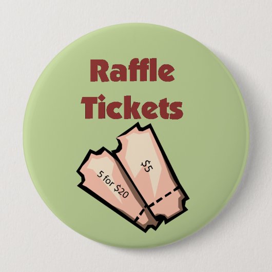 Raffle Tickets verkopen Ronde Button 4,0 Cm (Voorkant)