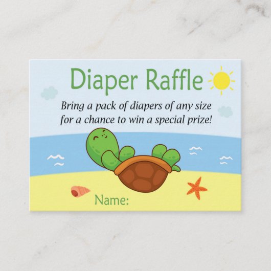 Raffle Tickets voor schildpad (Voorkant)