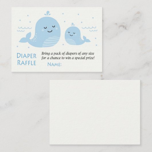 Raffle Tickets walvisdikker (Voorkant / Achterkant)