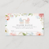 Raffle tussen roze en blauw luidop informatiekaartje (Voorkant)