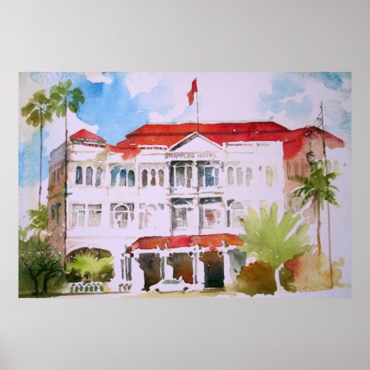RAFFLES HOTEL DOOR VIC REYS POSTER (Voorkant)