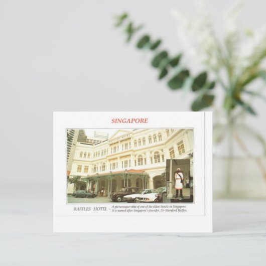 Raffles Hotel Singapore Briefkaart (Staand voorkant)