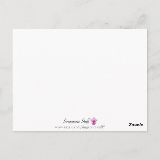 Raffles Hotel Singapore Briefkaart (Achterkant)