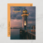 Raffles Marina Lighthouse in Singapore Briefkaart (Voorkant / Achterkant)
