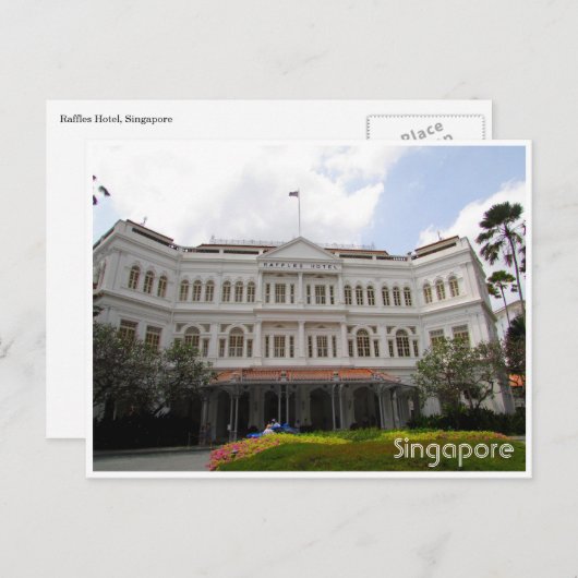 raffles singapore briefkaart (Voorkant / Achterkant)