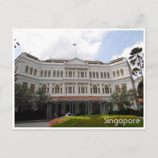 raffles singapore briefkaart (Voorkant)