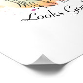 Rafflesia Bloemenlijn kunst vrouw aquarel ontwerp Poster (Hoek)