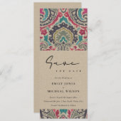 RAFT BOHO TRIBAL IKAT PINK BLAUWGROEN BEWAREN DE D KAART (Voorkant / Achterkant)