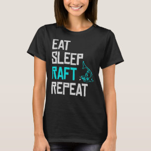 Raft Game Eat Sleep Raft Herhaal Funny Shark Attac T-shirt
