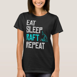 Raft Game Eat Sleep Raft Herhaal Funny Shark Attac T-shirt