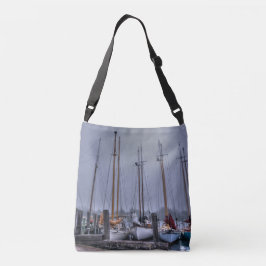 Rafted Schoners over de schouder canvas tas