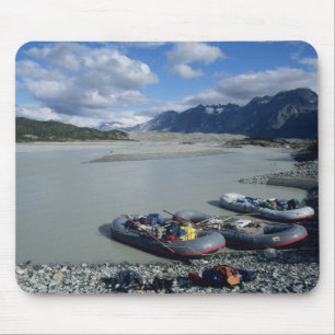 Raften op de rivier de Alsek stroomafwaarts Muismat