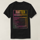 Rafter Funny Rafting Nutrition Label in Waterverf T-shirt (Design voorkant)
