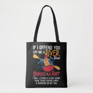 Rafting als ik je Kayak Paddling Canoe Raft bied Tote Bag