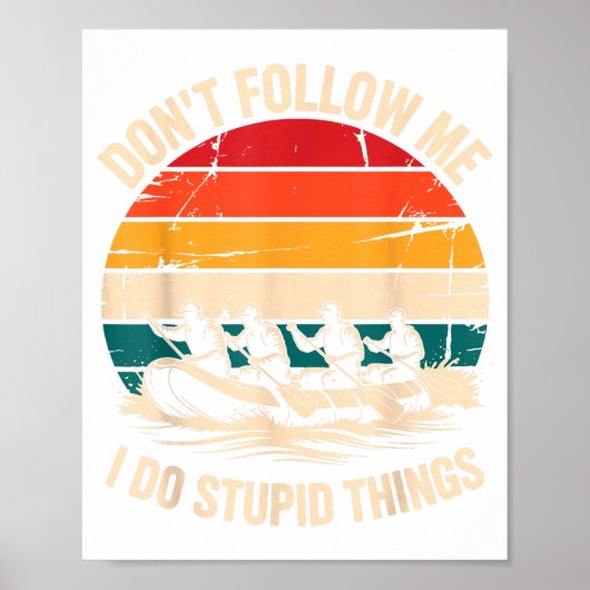 Rafting Design For Men Women White Water River Raf Poster (Voorkant)