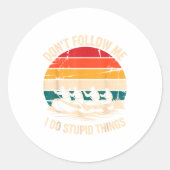 Rafting Design For Men Women White Water River Raf Ronde Sticker (Voorkant)